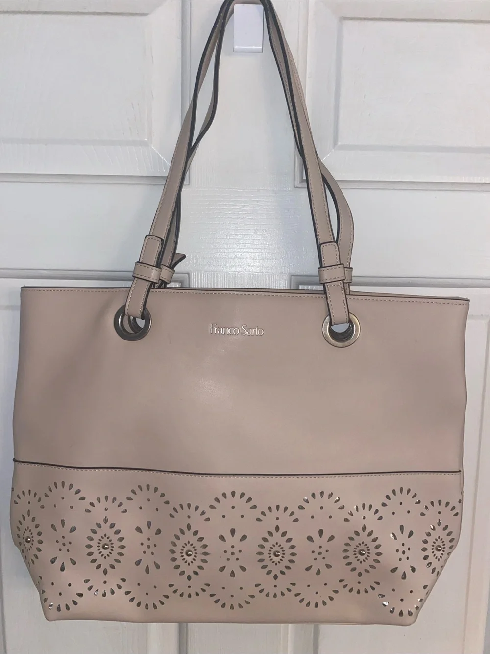 Franco Sarto Blush Tote with Laser-Cut Detail